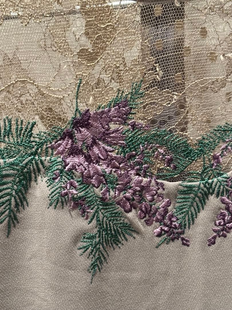 masaco teranishi マサコテラニシ　刺繍　レース　ドレスワンピース