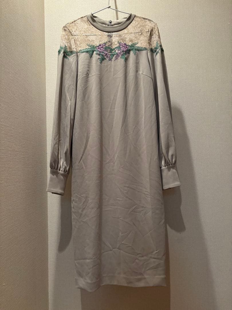 masaco teranishi マサコテラニシ　刺繍　レース　ドレスワンピース