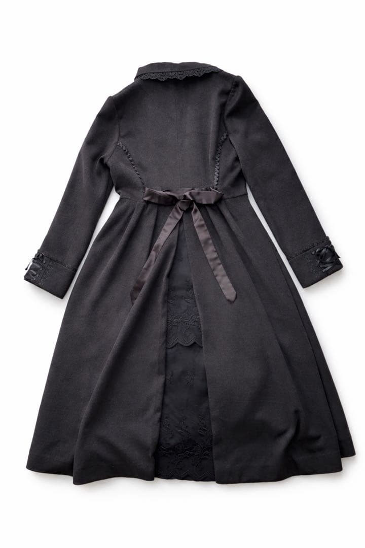 axes femme ブラック ロングコート ボタン付き