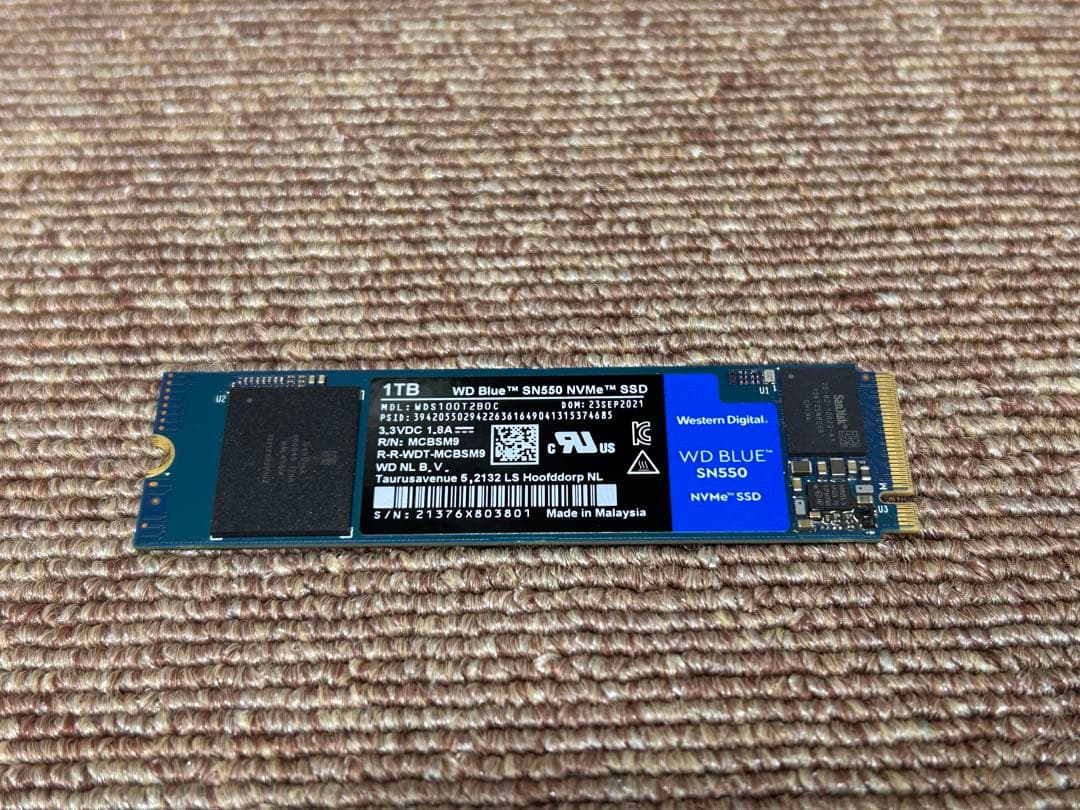 m*9様 m.2 SSD 1TB WD SN570 NVMe 動作品 高速 ゲー