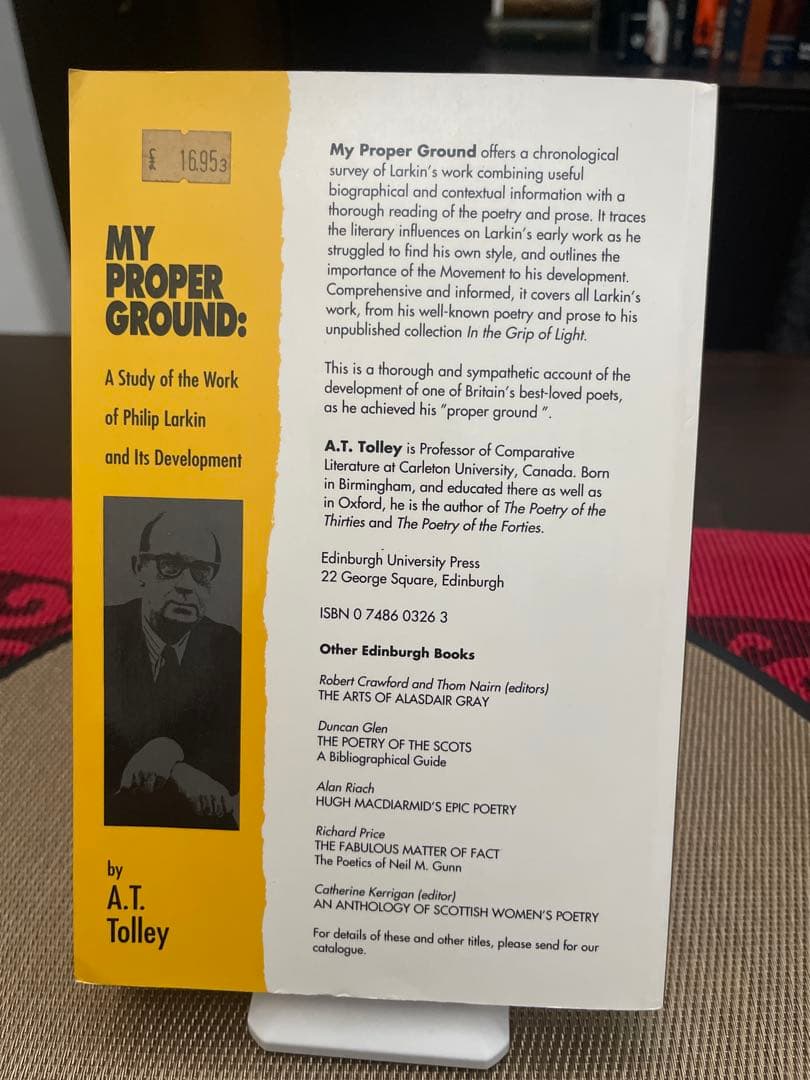 MY PROPER GROUND （Philip Larkin）