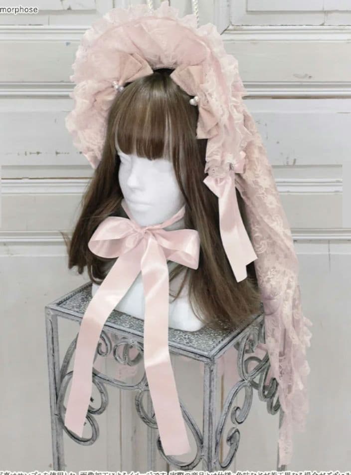 メタモルフォーゼ☆追憶の姫君ドレス☆ピンク☆ドレス&ハーフボンネットプラスサイズ