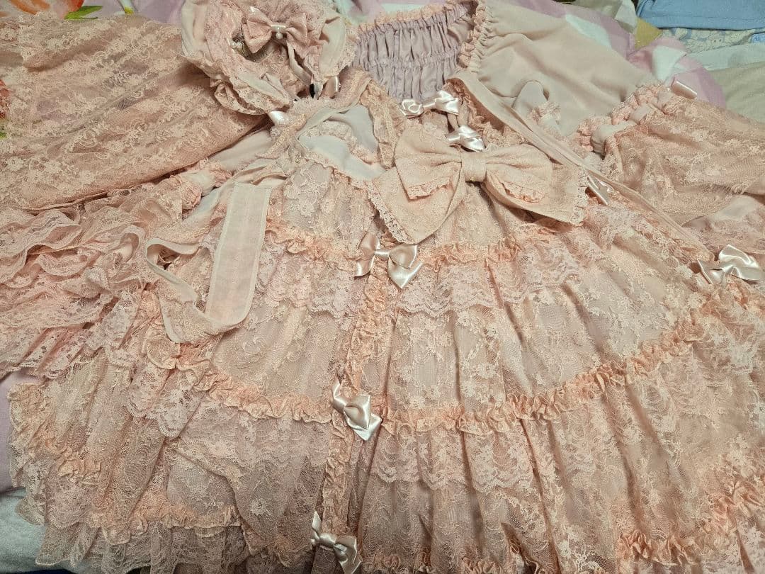 メタモルフォーゼ☆追憶の姫君ドレス☆ピンク☆ドレス&ハーフボンネットプラスサイズ