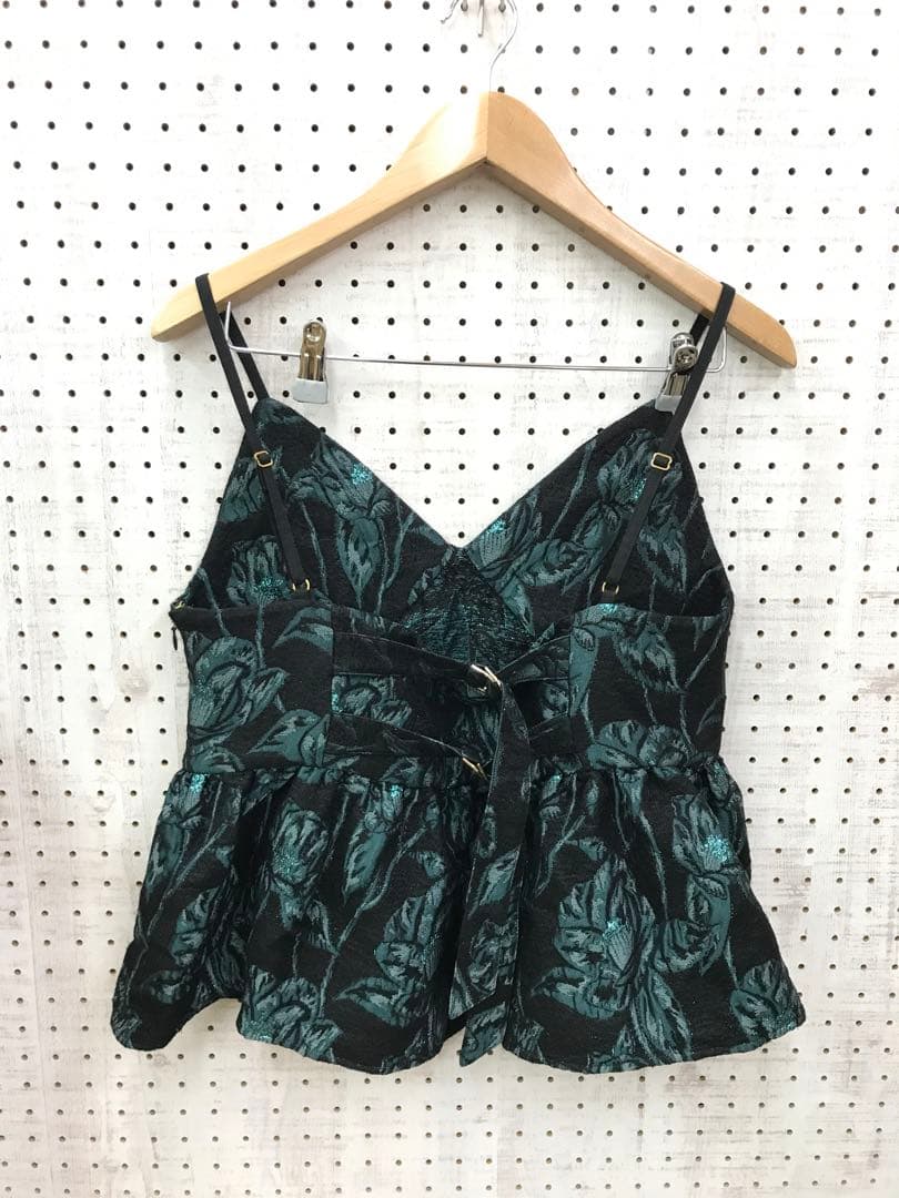 EBONY Camellia カメリアモチーフ　ジャガード織りビスチェ