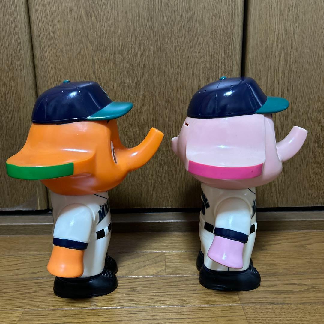サトちゃんサトコちゃん マリナーズコラボ BIG貯金箱 非売品 レトロ