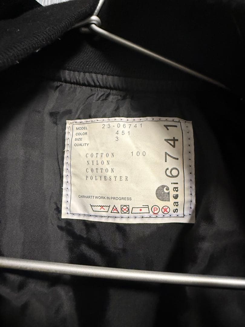 d*4様 Carhartt sacai Detroit MA-1