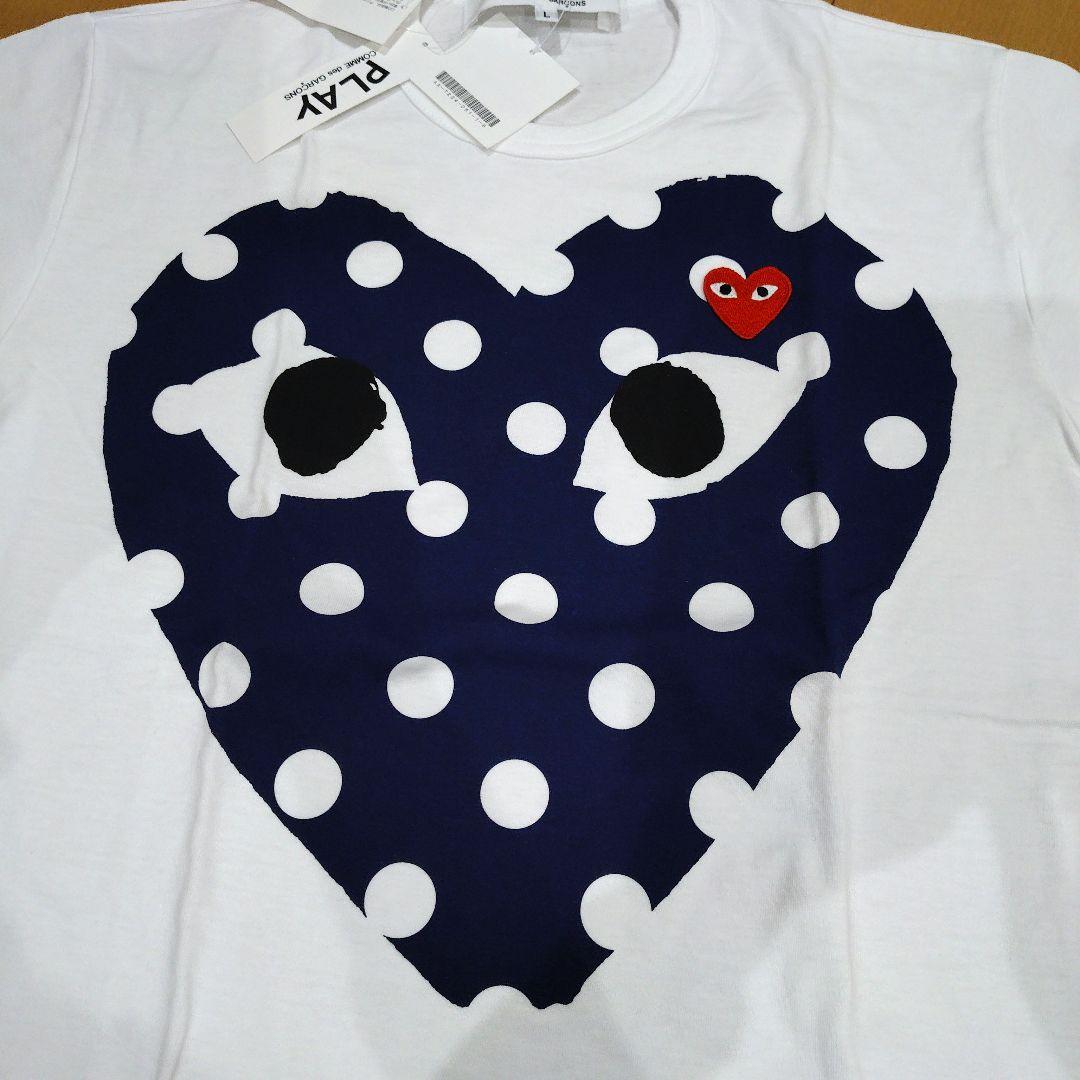 PLAY COMME des GARÇONS 水玉柄　ドットハートTシャツ