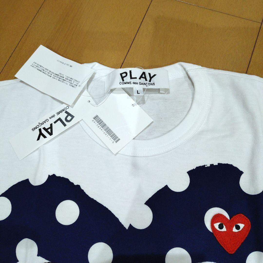 PLAY COMME des GARÇONS 水玉柄　ドットハートTシャツ