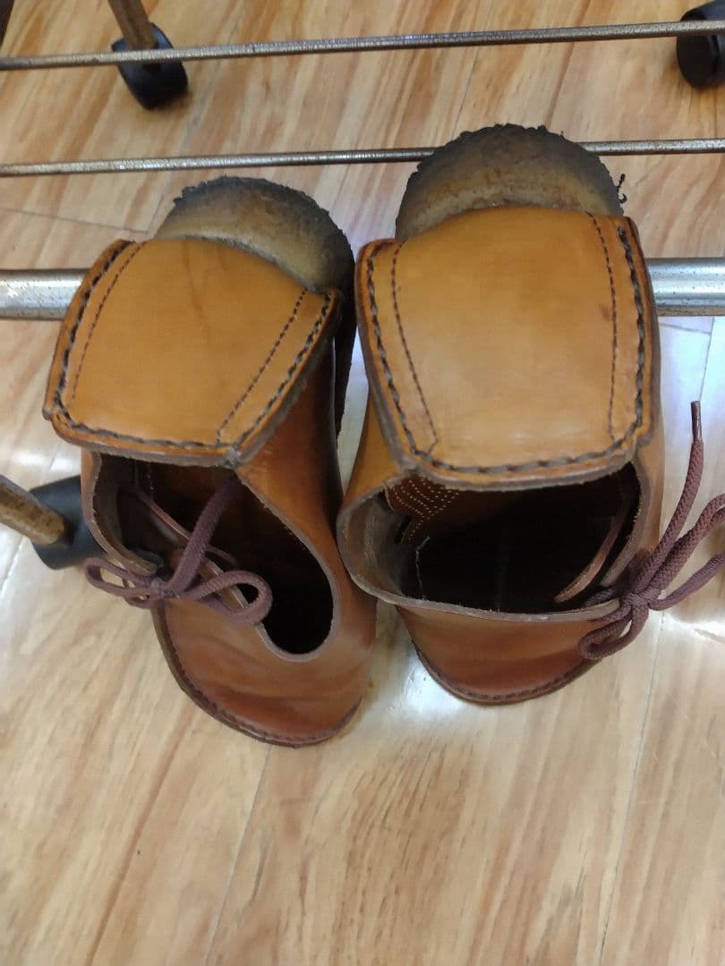 Padmore & Barnes ブラウンレザー ローファー7インチ