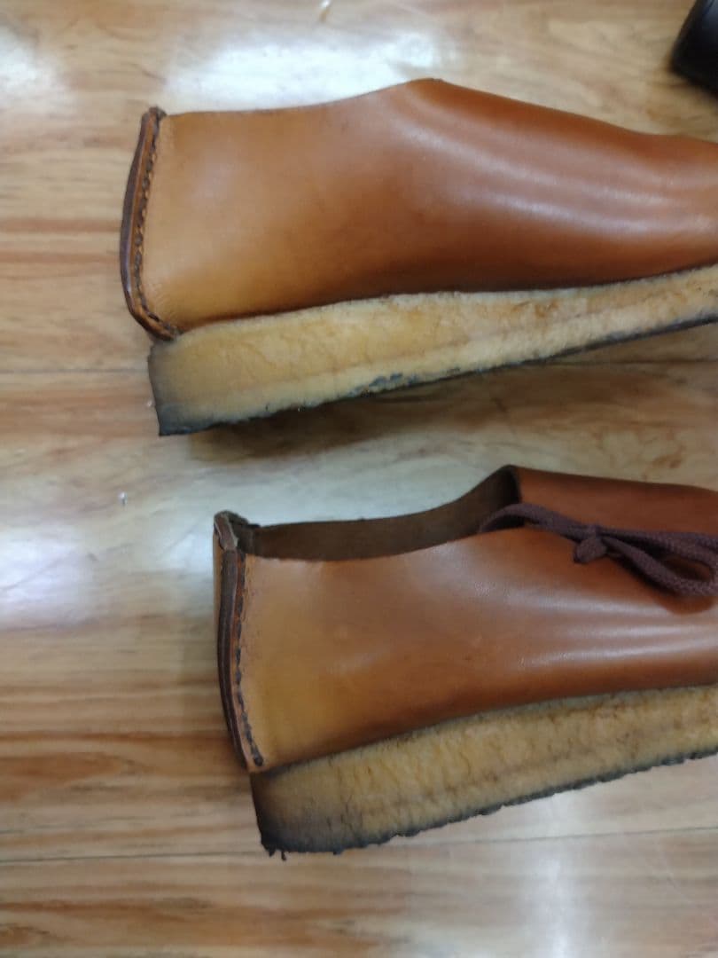 Padmore & Barnes ブラウンレザー ローファー7インチ