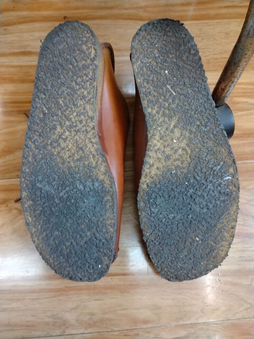 Padmore & Barnes ブラウンレザー ローファー7インチ