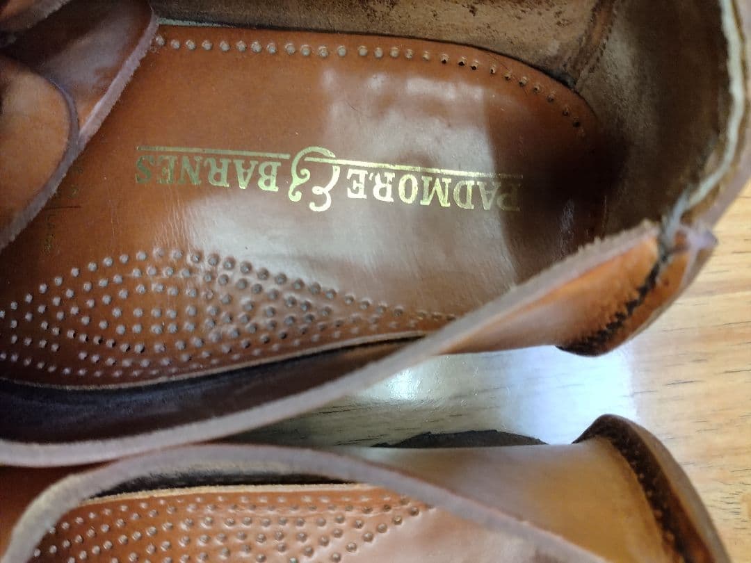 Padmore & Barnes ブラウンレザー ローファー7インチ