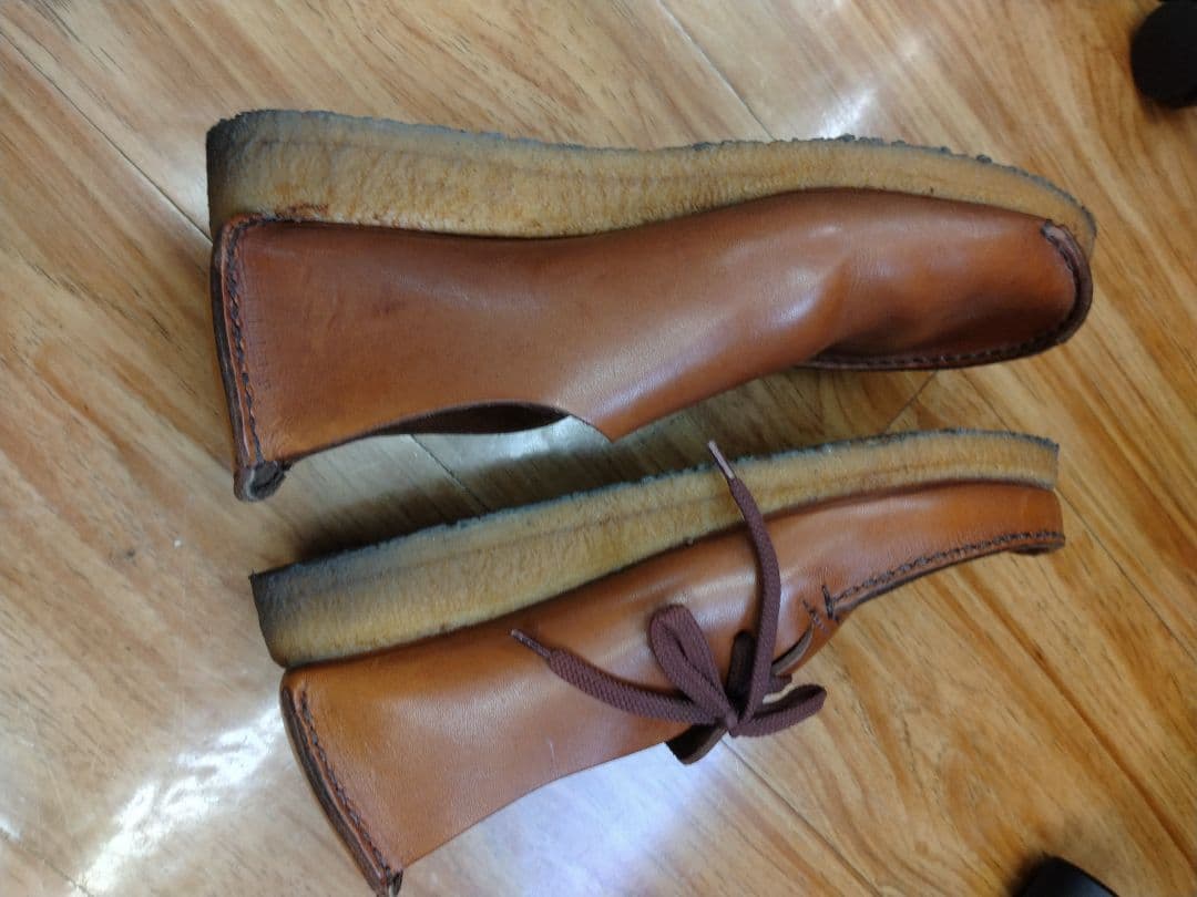 Padmore & Barnes ブラウンレザー ローファー7インチ