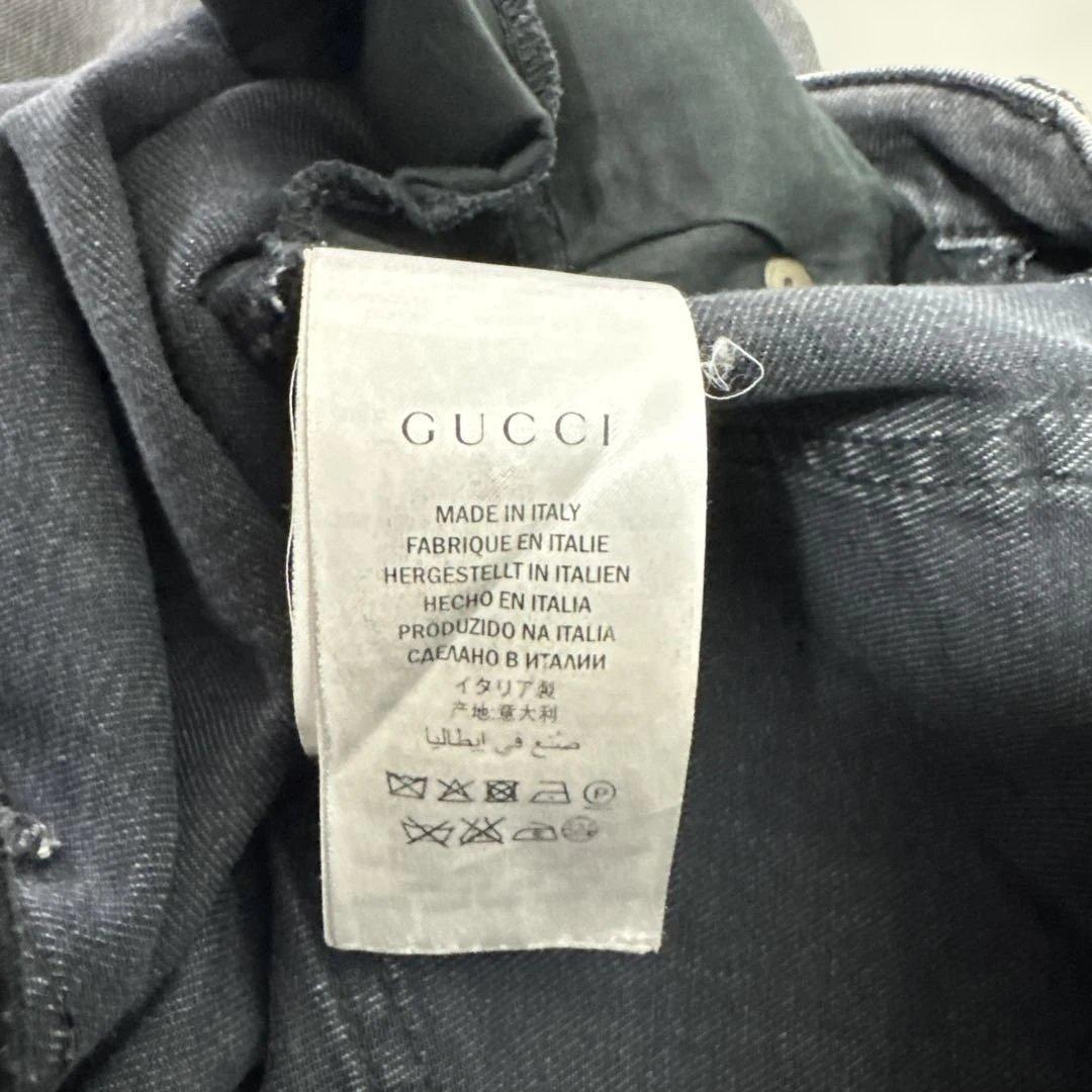 美品　GUCCI グッチ　デニム　パンサー　タイガー　刺繍　30 スキニー