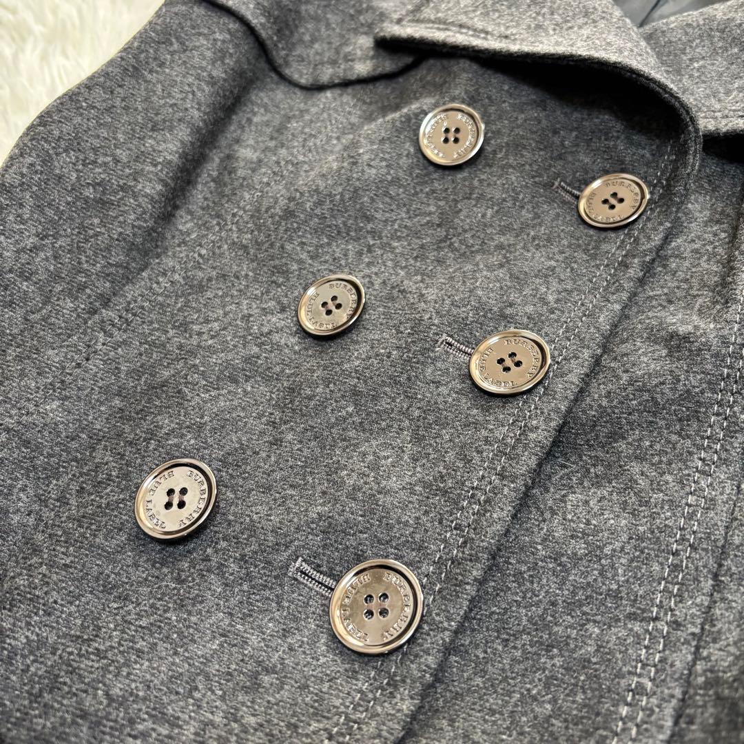 【美品✨】バーバリーブルーレーベル ワンピース ホース刺繍 Aライン グレー S