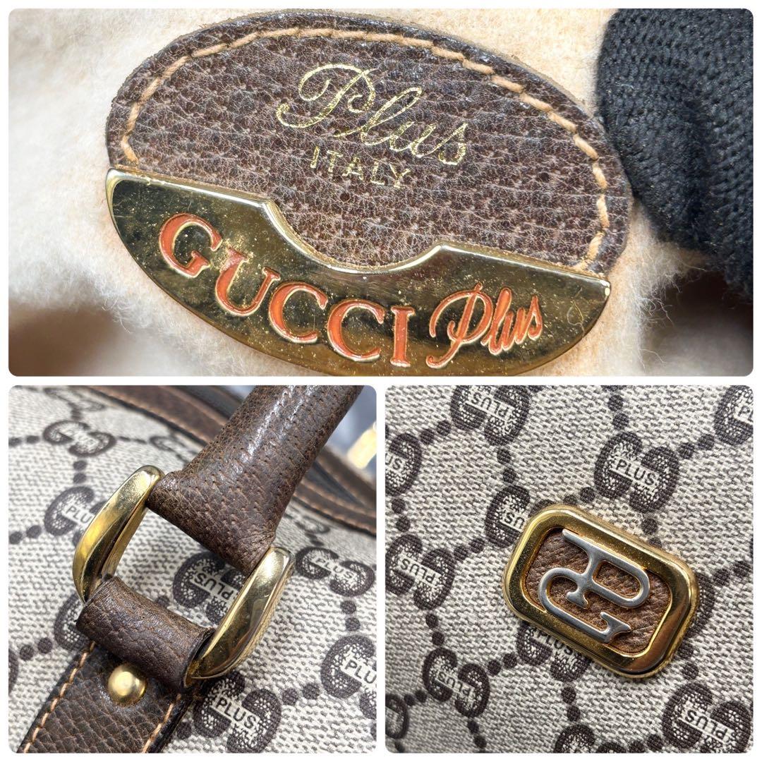 ✨美品✨GUCCI GG ボストンバッグ レザー ハンド ブラウン ロゴ 金具