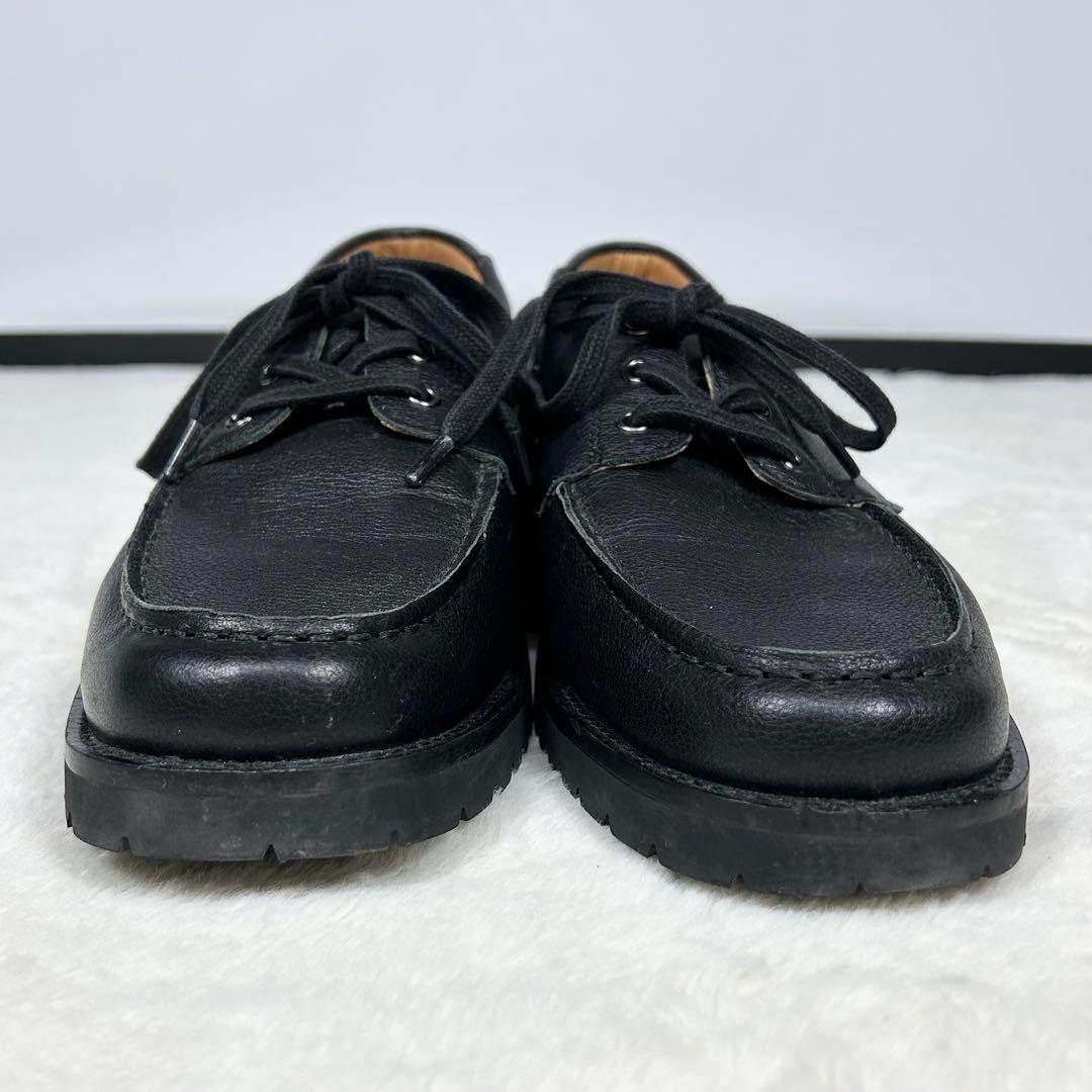 美品❗️TAKEO KIKUCHI デッキモカシン　シボ革　レザー　ブラック