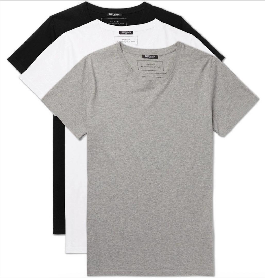 BALMAIN バルマン クラッシュTシャツ 白 黒 2枚セット