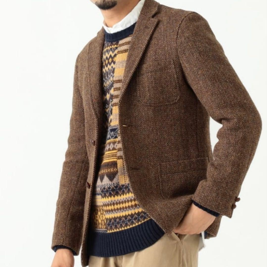 【新品，未使用】BEAMS+ ハリスツイードジャケット<No.1720>