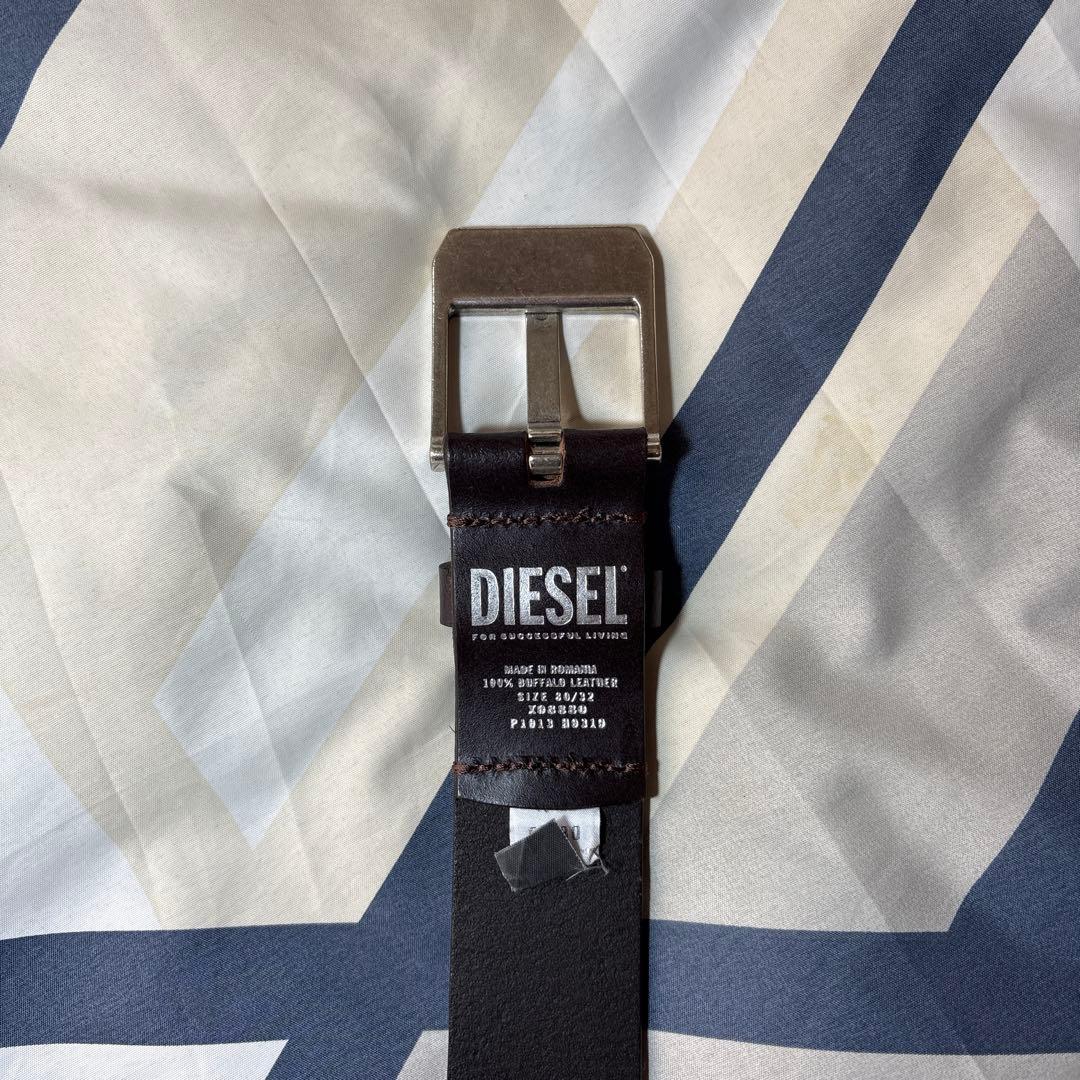 M　DIESEL ダークブラウン レザーベルト　タグ・袋付き