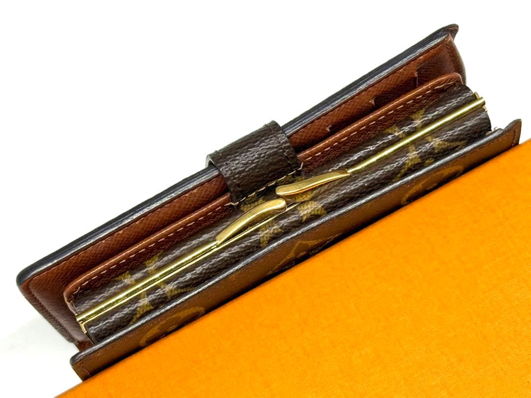 美品！ルイヴィトン　ポルトモネ・ビエ　ヴィエノワ　がま口付き二つ折り財布