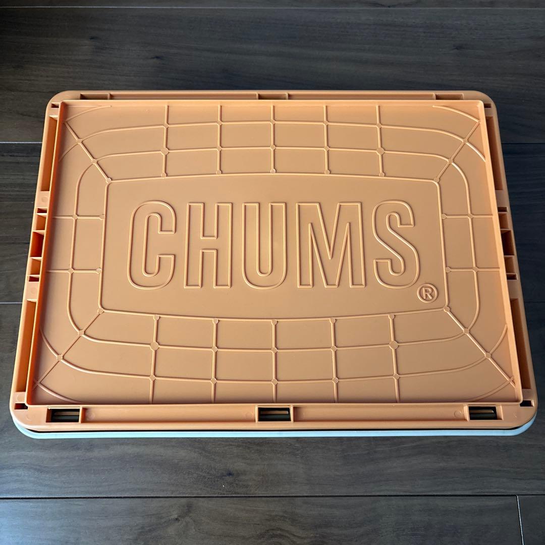 チャムス キャンパーホールディングコンテナ＋テーブルセット　カーキS ※中古