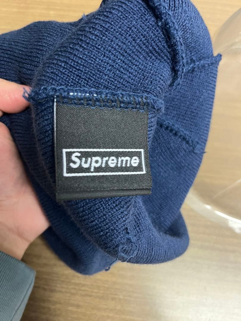 【新品未使用】Supreme×New Era Sロゴ　ビーニー ネイビー
