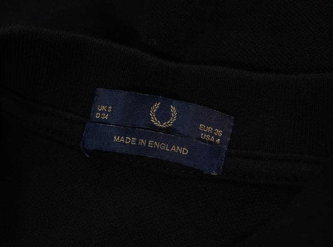 イングランド製 FRED PERRY G12 定番 ポロシャツ ブラック 8
