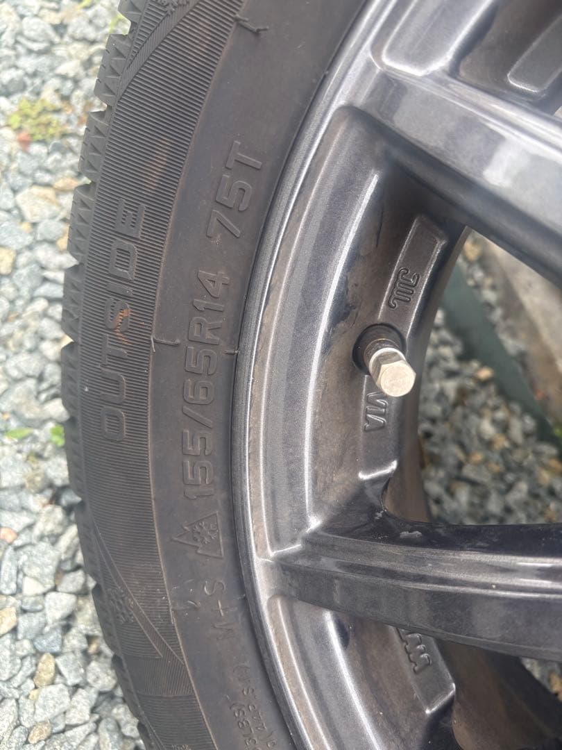 155/65R14 HIFLY 216スタッドレスタイヤ＋ホイール　2本