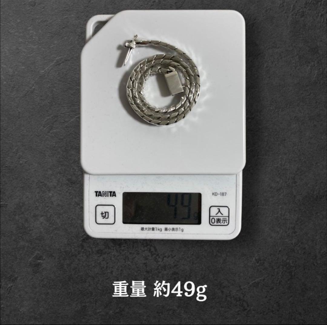 S925刻印 喜平チェーン ネックレス 45cm 7mm 付属カード付き