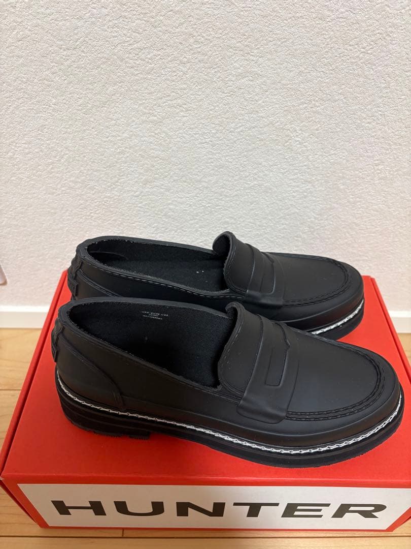 美品　HUNTER レインローファー