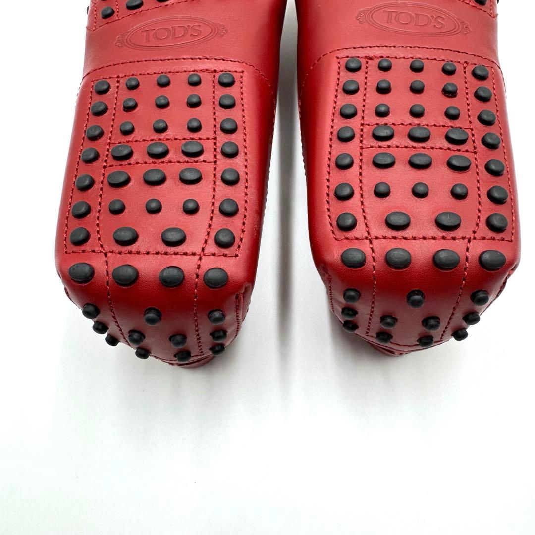 未使用 TOD'S Ferrari ドライビングシューズ レッド 10 1/2