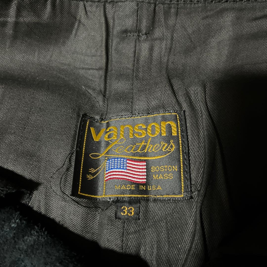 vanson USA製 レザーパンツ 33サイズ TALONジップ