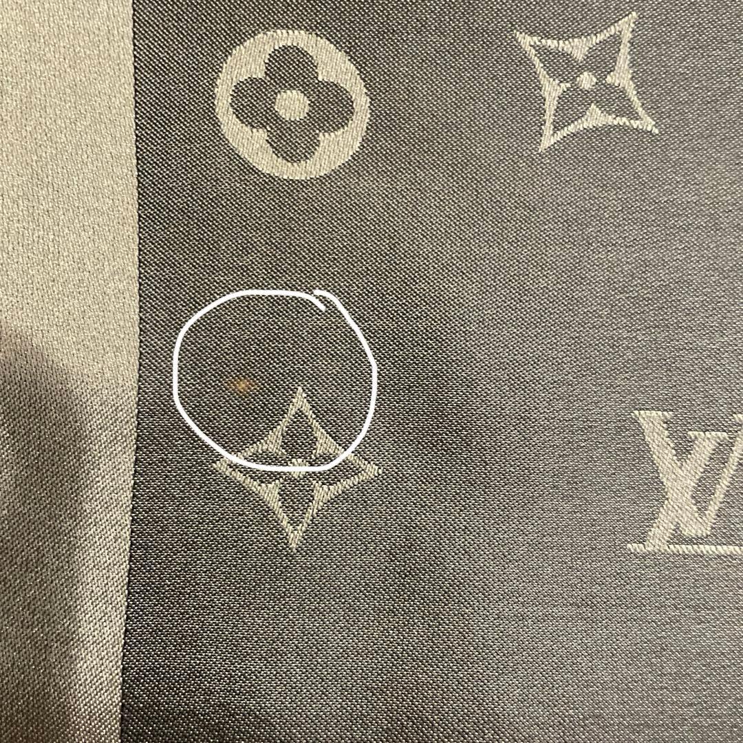 LOUIS VUITTON エシャルプ カプリ シルクストール シルバーグレー