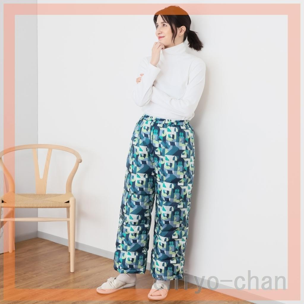 モリリン 軽くてあったか ホワイトダックダウン 羽毛パンツ　ワインレッド