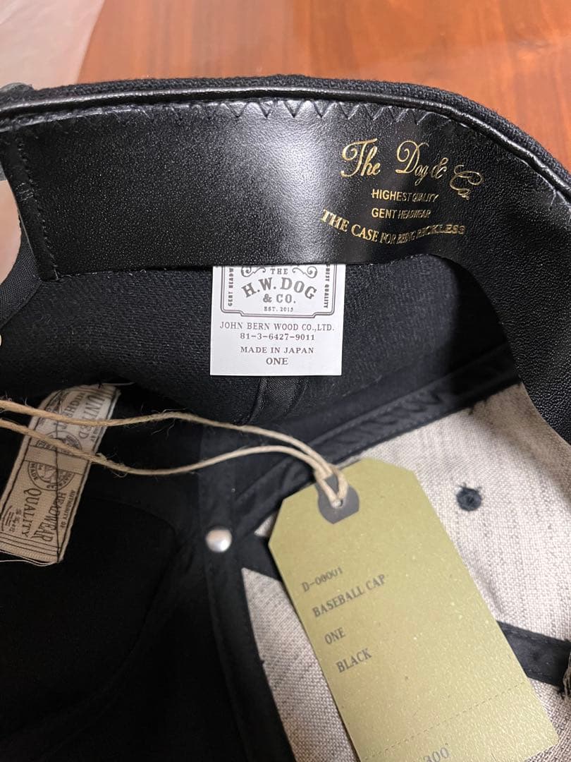 THE H.W.DOG&CO. ベースボールキャップ BLACK