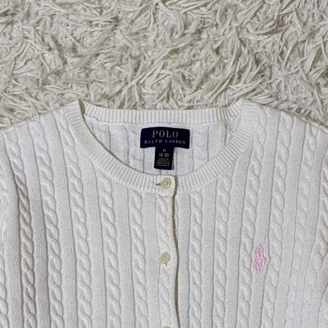 POLO RALPH LAUREN ポニー刺繍　ケーブルニットカーディガン