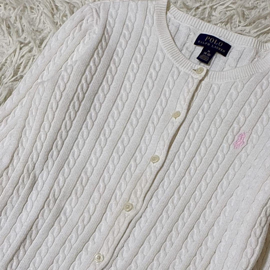 POLO RALPH LAUREN ポニー刺繍　ケーブルニットカーディガン