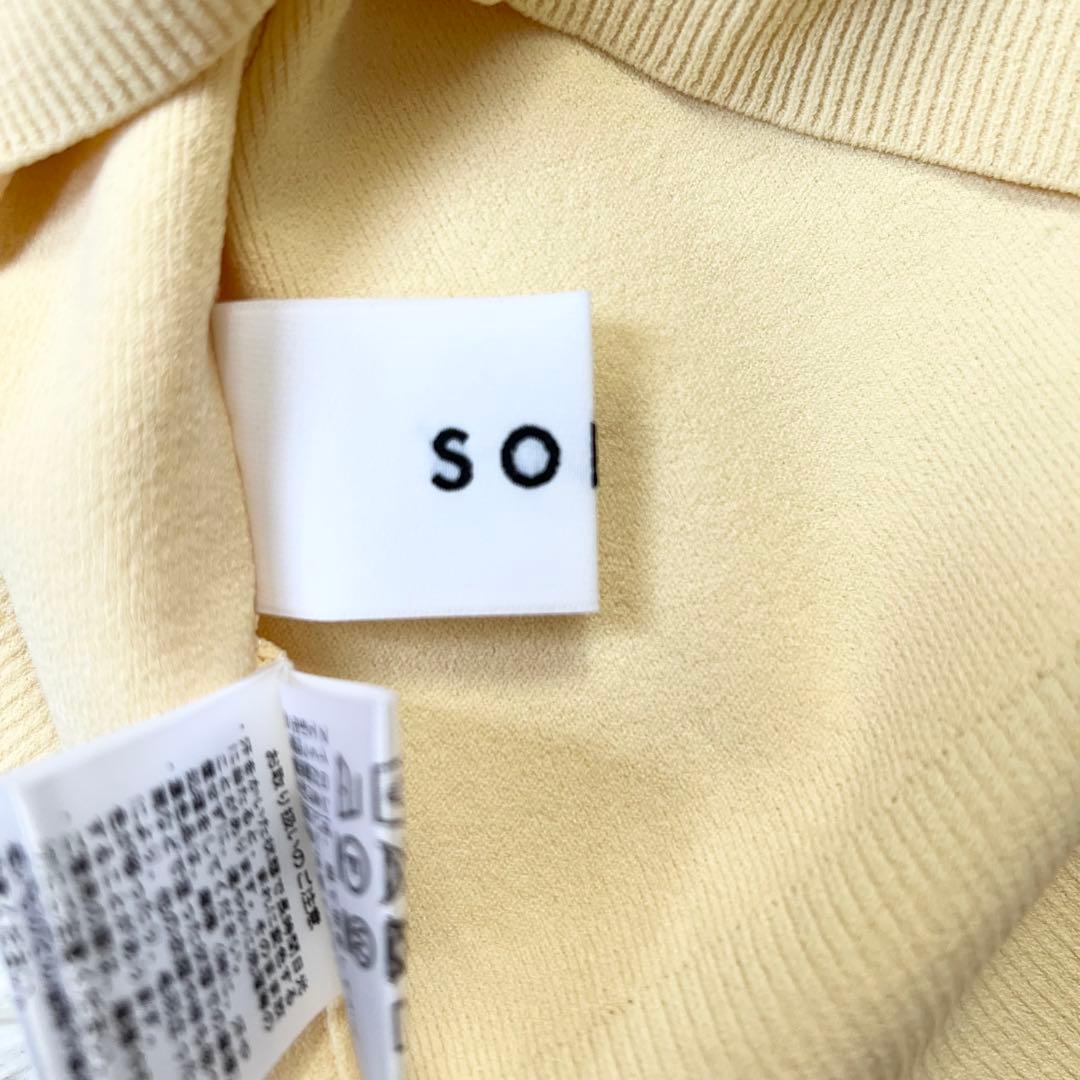 美品　SOEJU ソージュ　Ｖネックショートニットカーディガン　イエロー　完売品