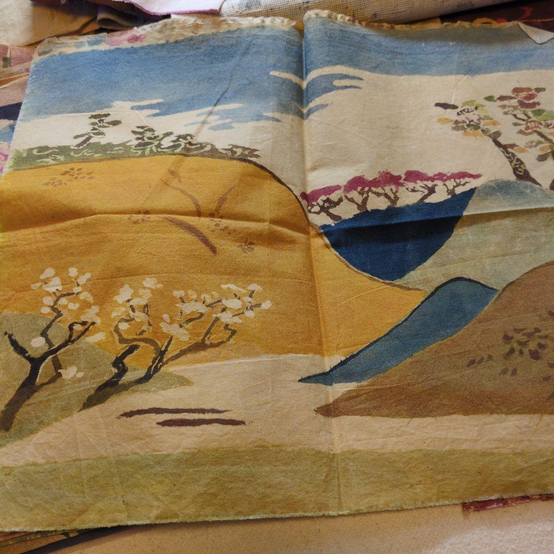 染色家の方の生地　裂　更紗　ハンドメイド　リメイク　アンティーク