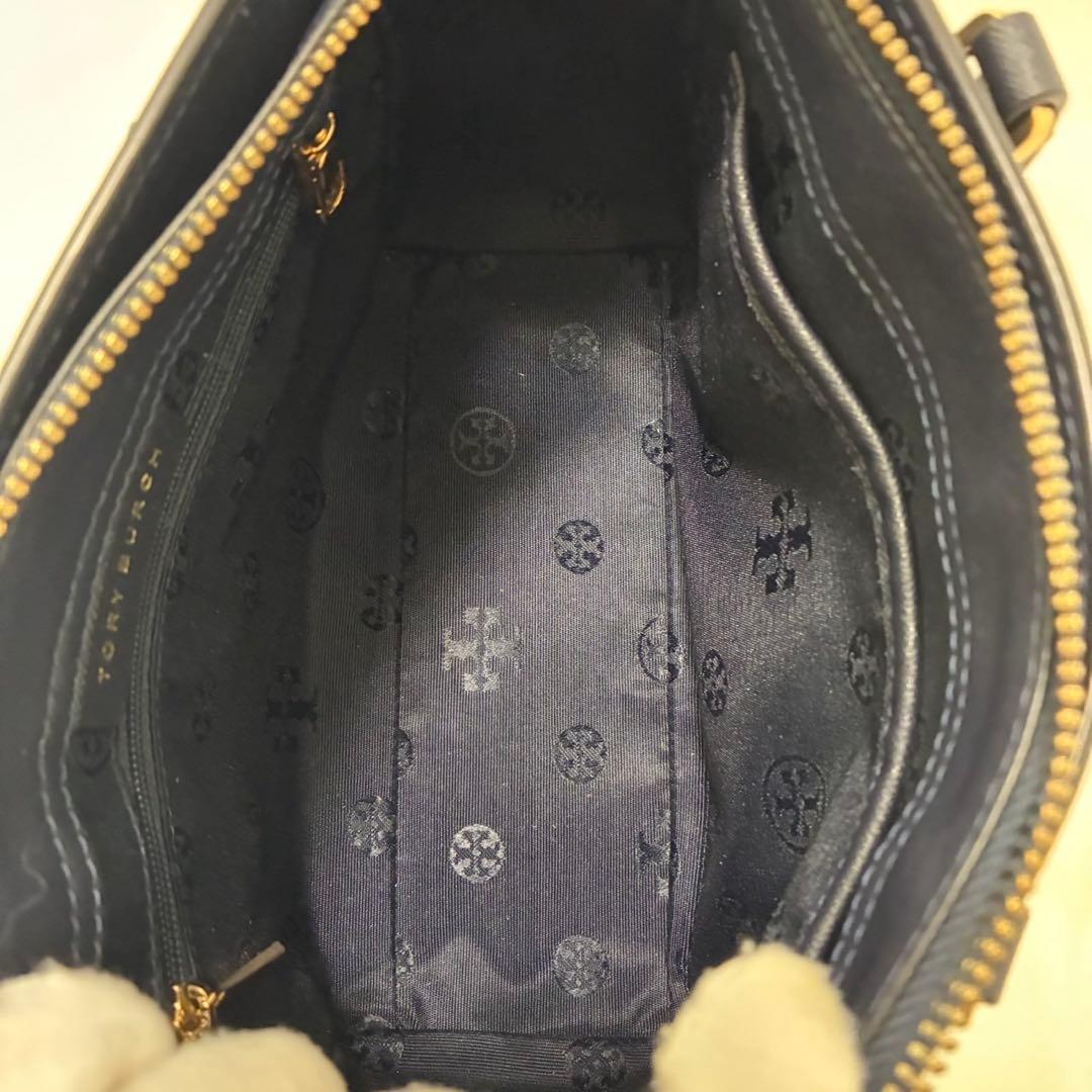 【極美品】トリーバーチ エマーソン 2way ショルダーバッグ レザー ネイビー