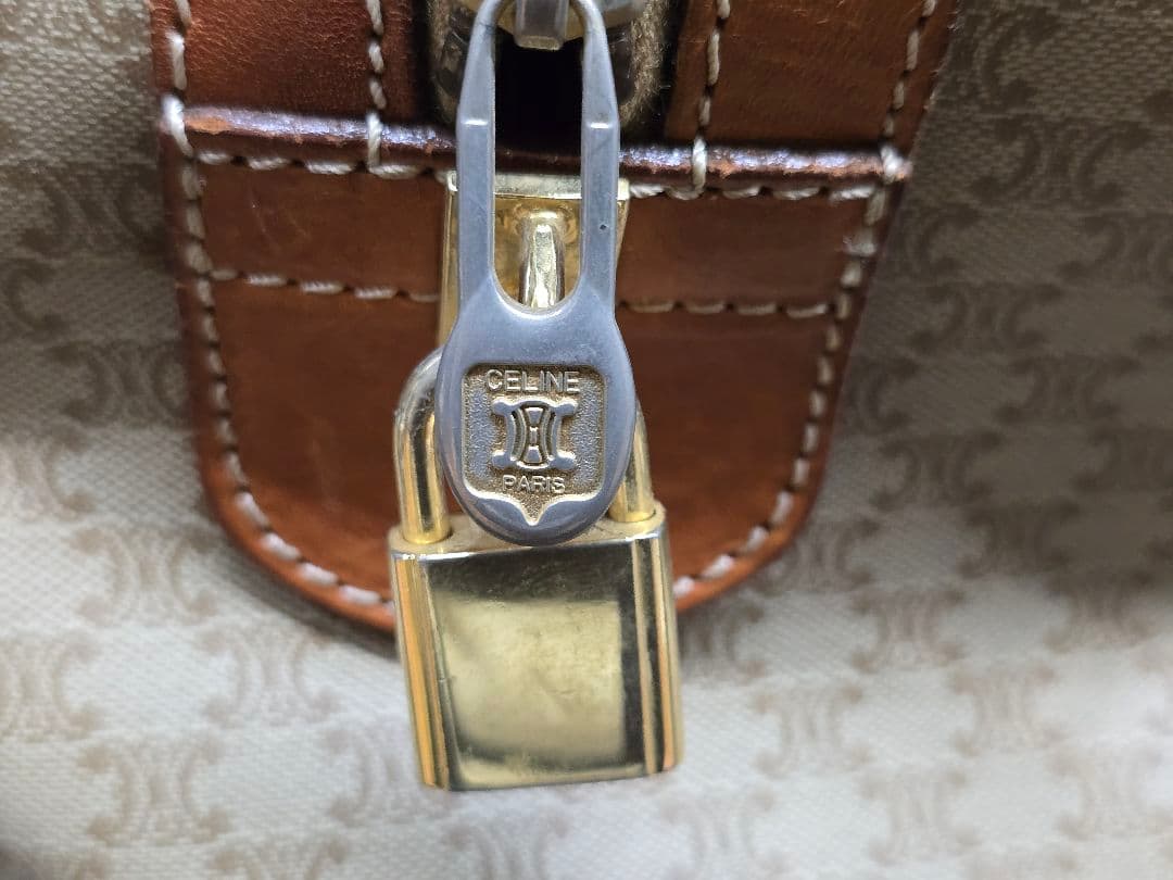 MT498 セリーヌ CELINE マカダム トリオンフ ボストンバッグ