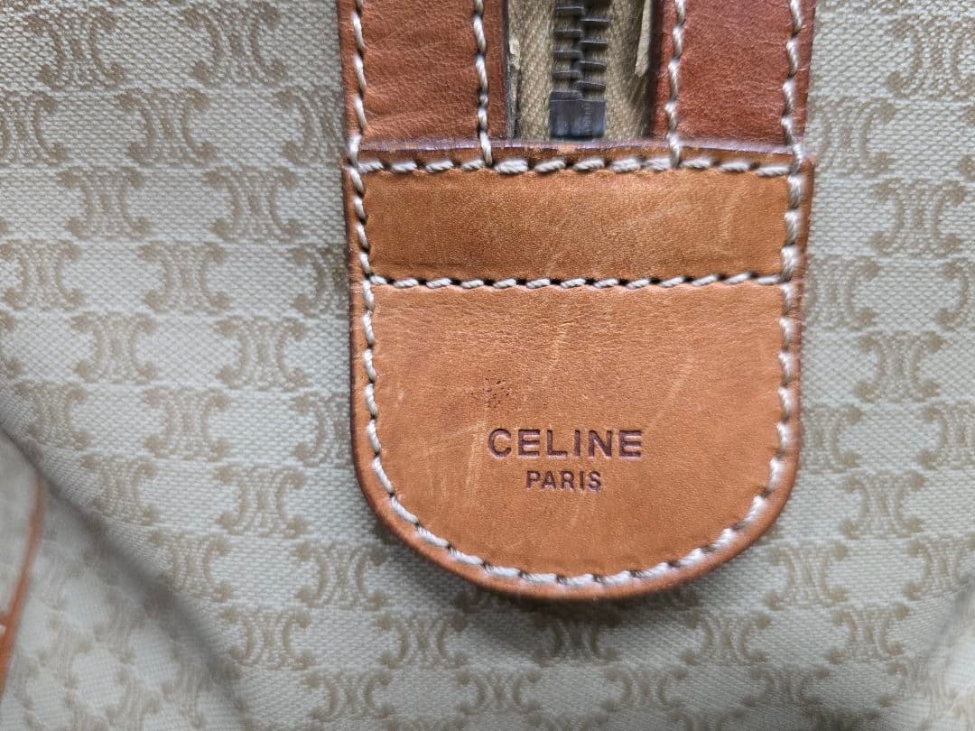 MT498 セリーヌ CELINE マカダム トリオンフ ボストンバッグ