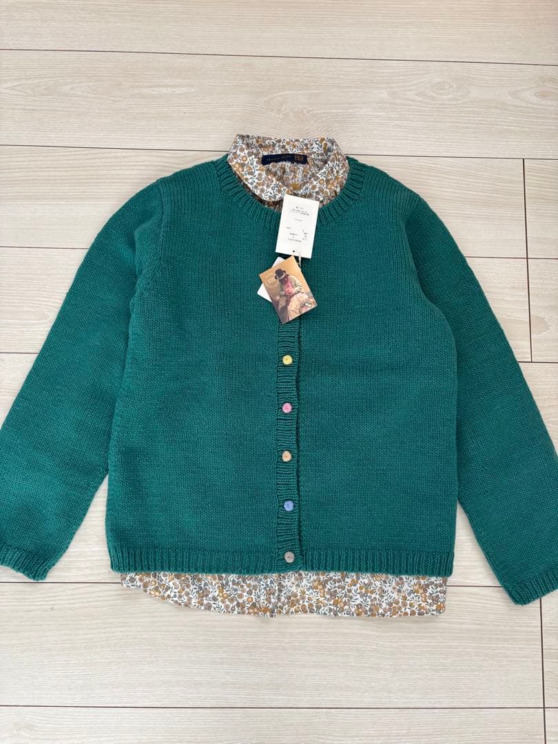 新品　estelle（エステール）　ペルーニット カラフルボタン カーディガン