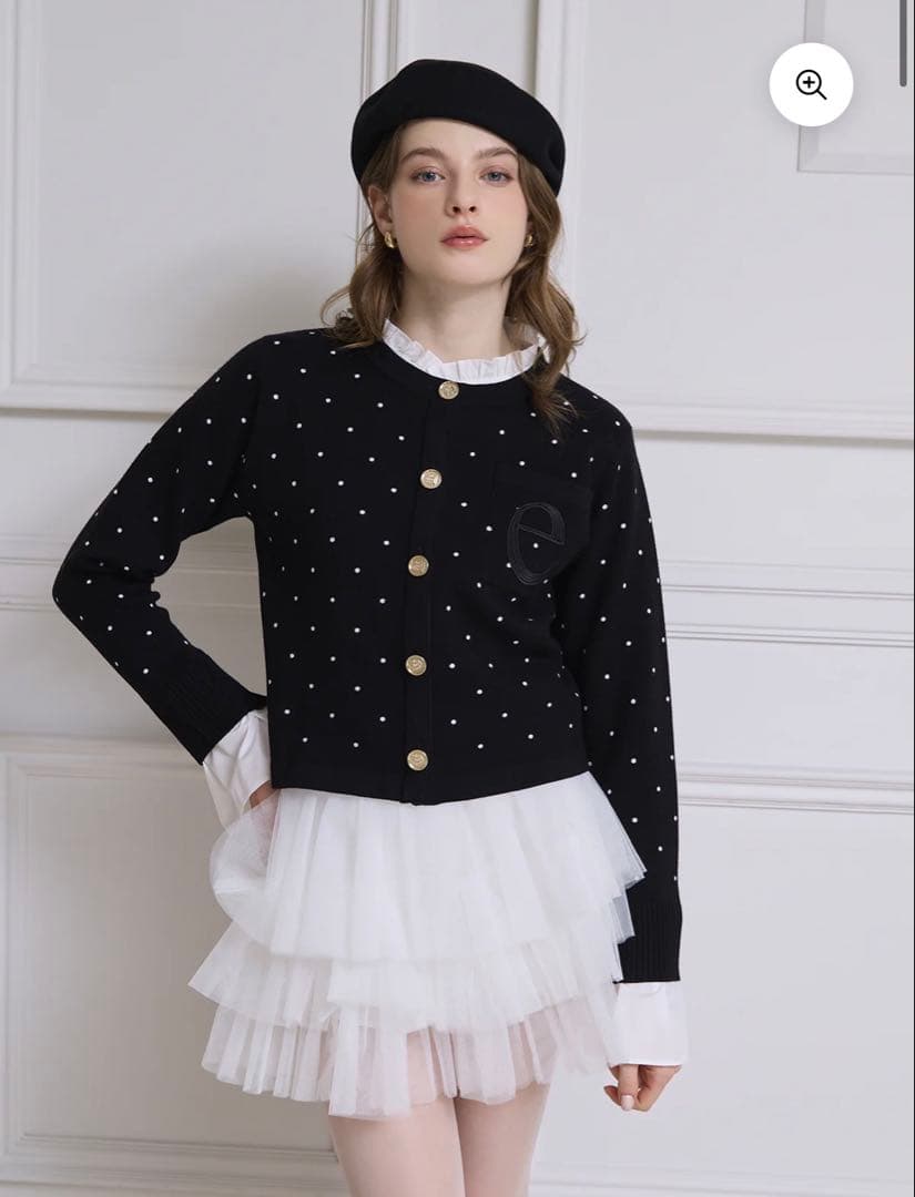 eimy エイミー　Attached collar カーディガン