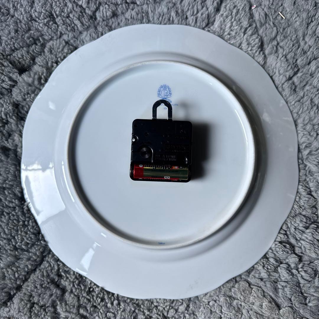 Herend 花柄陶器掛時計