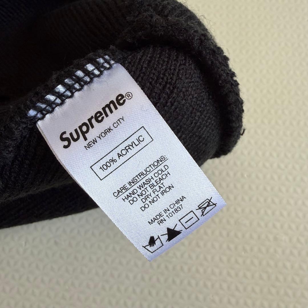 supreme Classic Script Beanie ブラック