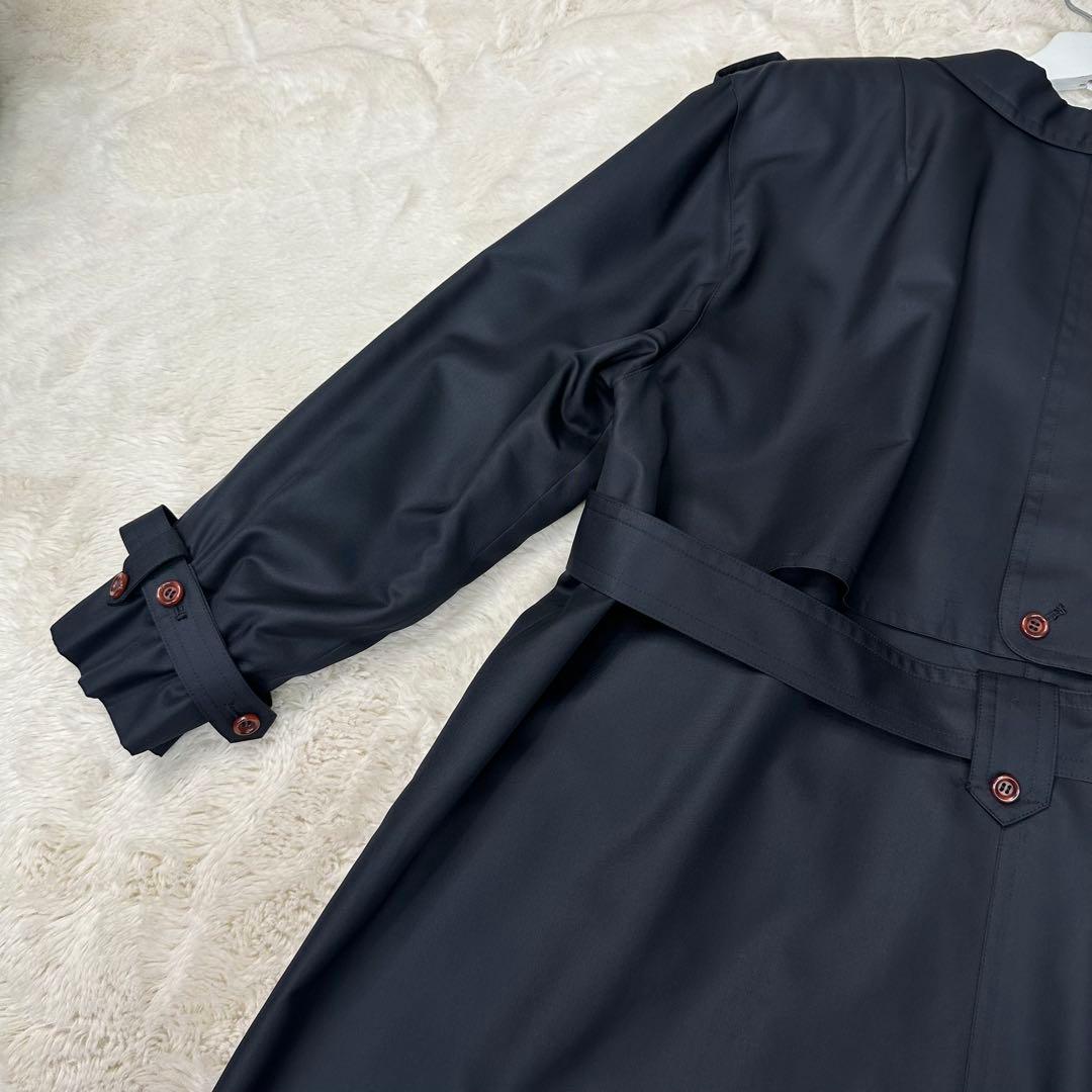 ✨美品✨レリアン 最高級シルク100% トレンチコート 13+ 大きいサイズ