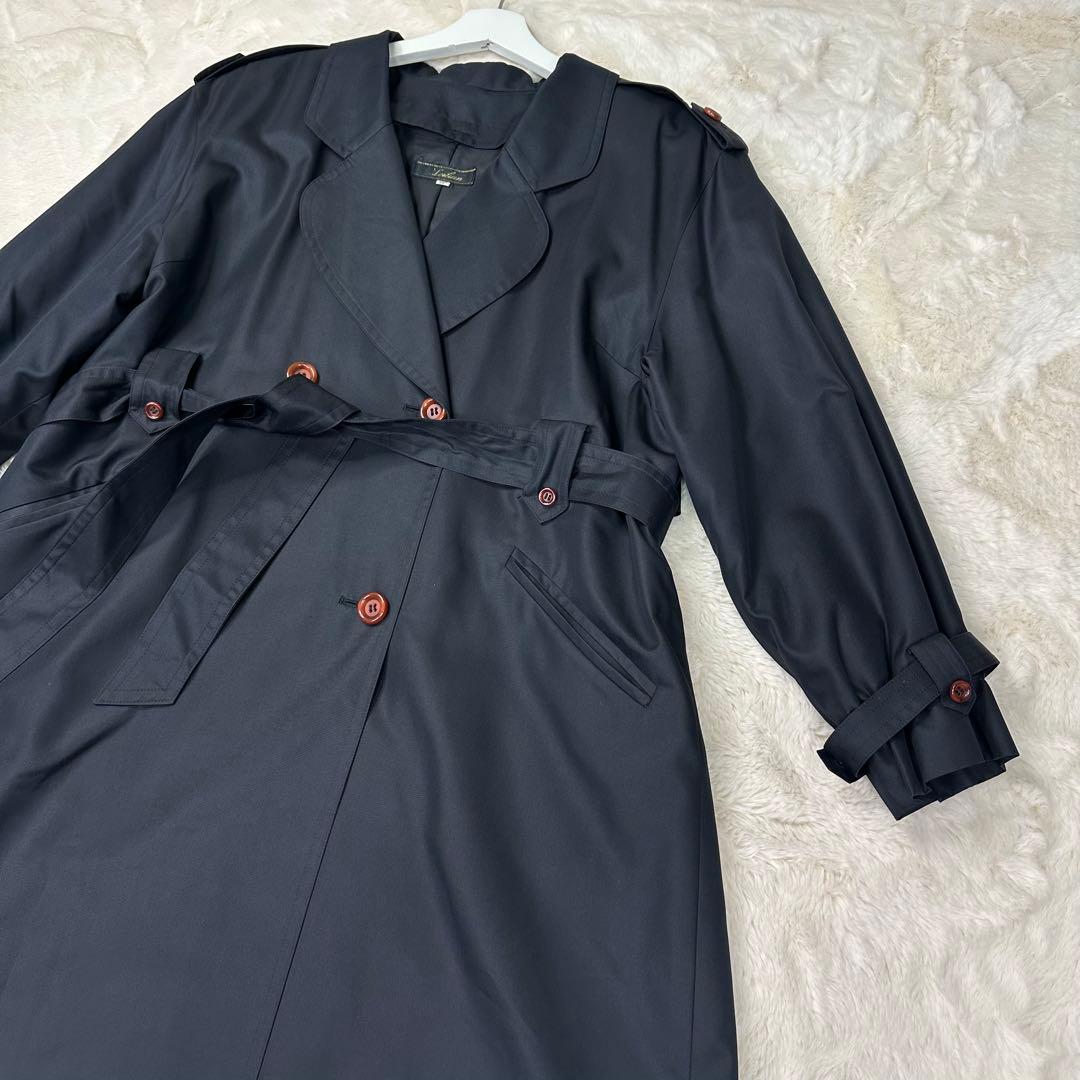 ✨美品✨レリアン 最高級シルク100% トレンチコート 13+ 大きいサイズ