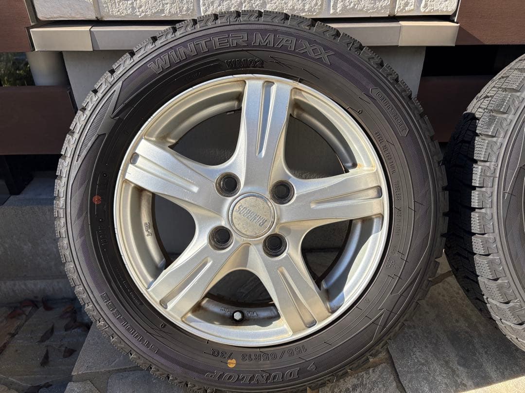 DUNLOPスタッドレスタイヤ＆ホイールセット　155/65R13